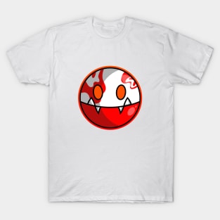 little round monster with red tattoo character vector T-Shirt